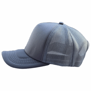 gorra trucker plomo entero largo