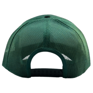 gorra trucker verde botella entero atras